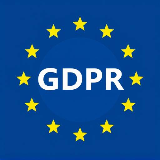 Icono con las letras GDPR dentro de un c&iacute;rculo, representando el cumplimiento del Reglamento General de Protecci&oacute;n de Datos.