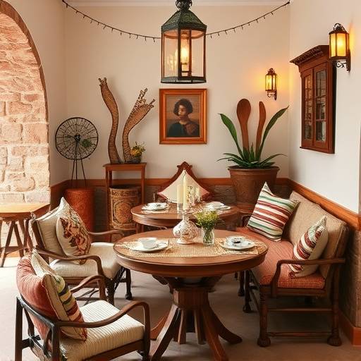 Interior acogedor del restaurante El Sol Andaluz con mesas preparadas y decoraci&oacute;n andaluza